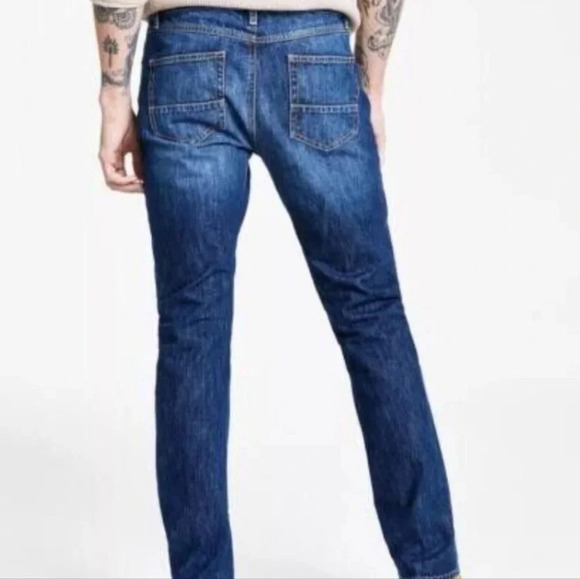 Sun+ Stone Men's Edgar Slim Fit Jeans, Color River Wash Size 34 - Picture 2 of 15